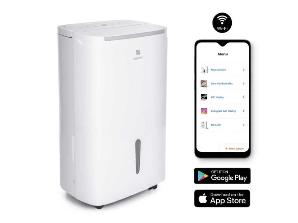 Odvlhčovač G21 Impact 40, kapacita 40l/24h, WiFi