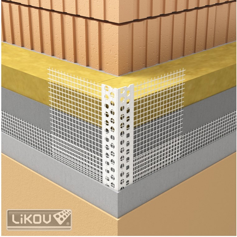 Plastová rohová kombi lišta s Vertex tkaninou