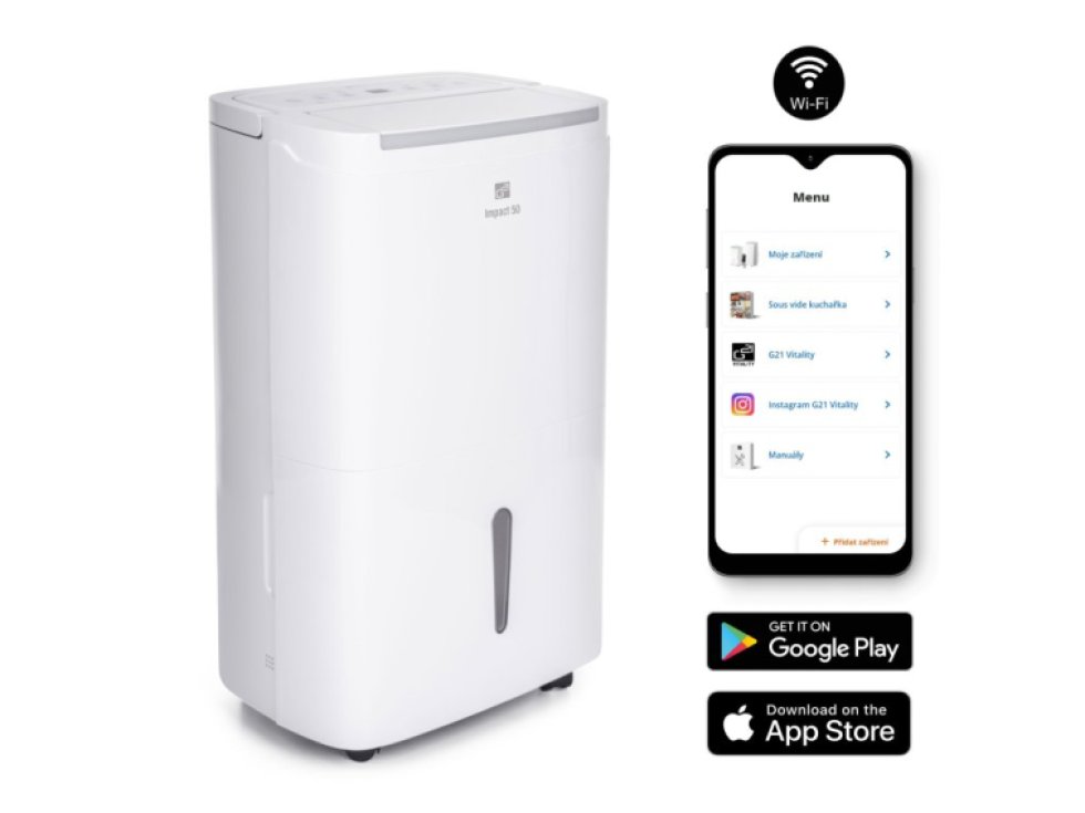 Odvlhčovač G21 Impact 50, kapacita 50l/24h, WiFi