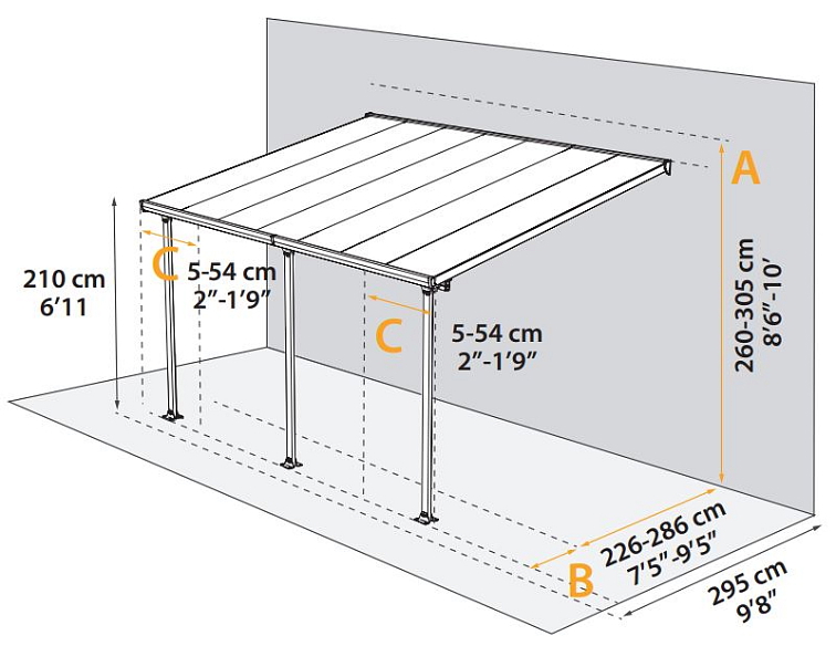 Hliníková pergola Capri antracit