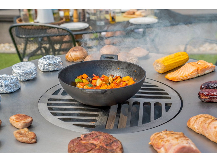 Grilovací nářadí G21 pánev wok na gril, litinová