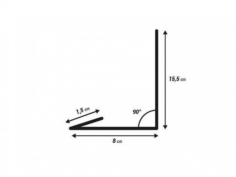 Boční lemování ke zdi UNI s vodní drážkou