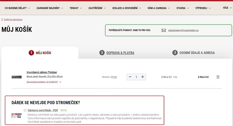 Dárkový certifikát