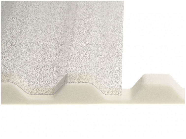 Trapézový polykarbonát s hrubou strukturou - čirý