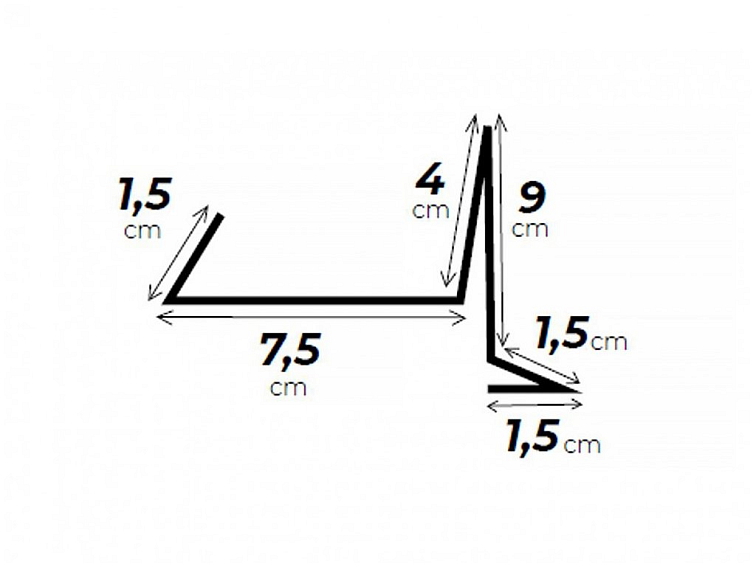 Štítové lemování UNI s vodní drážkou