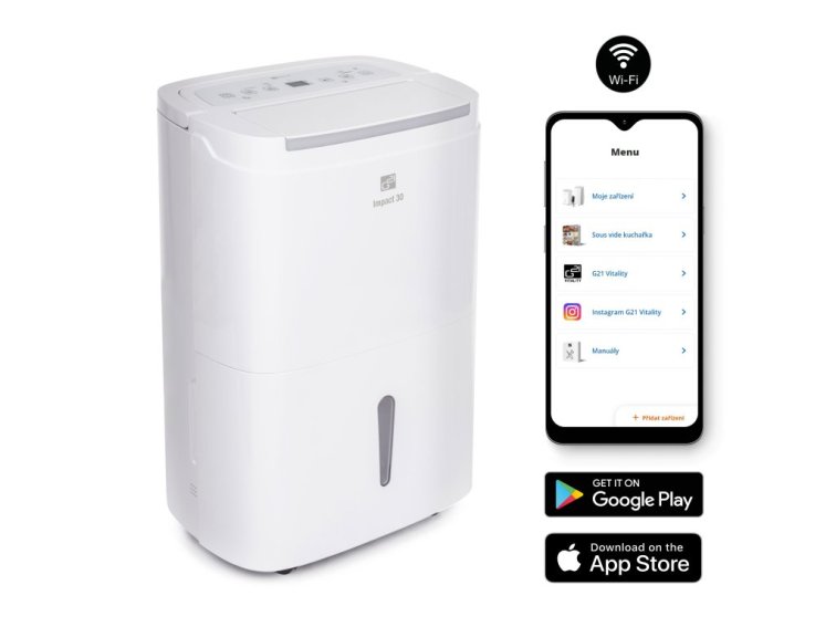 Odvlhčovač G21 Impact 30, kapacita 30l/24h, WiFi