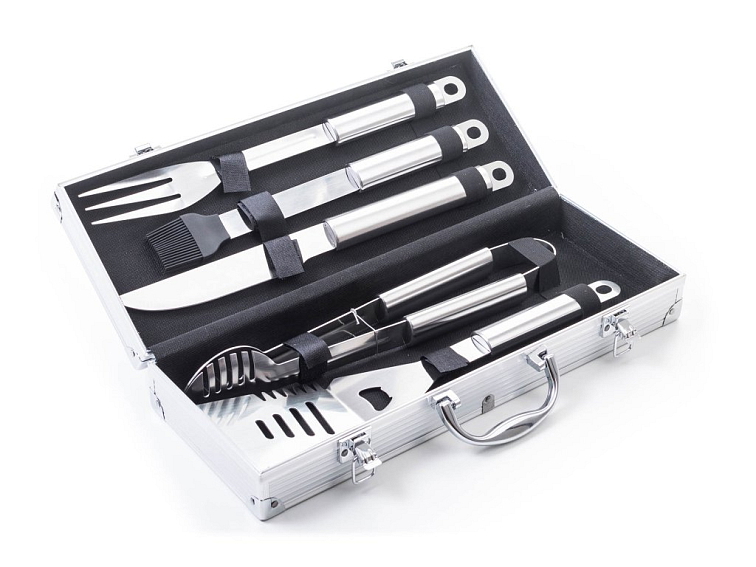 Grilovací nářadí G21 sada 5 ks, hliníkový kufr