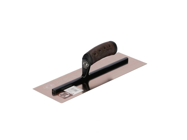 Olejnik Nerezové hladítko 356x120x0,65 mm s koženou rukojetí