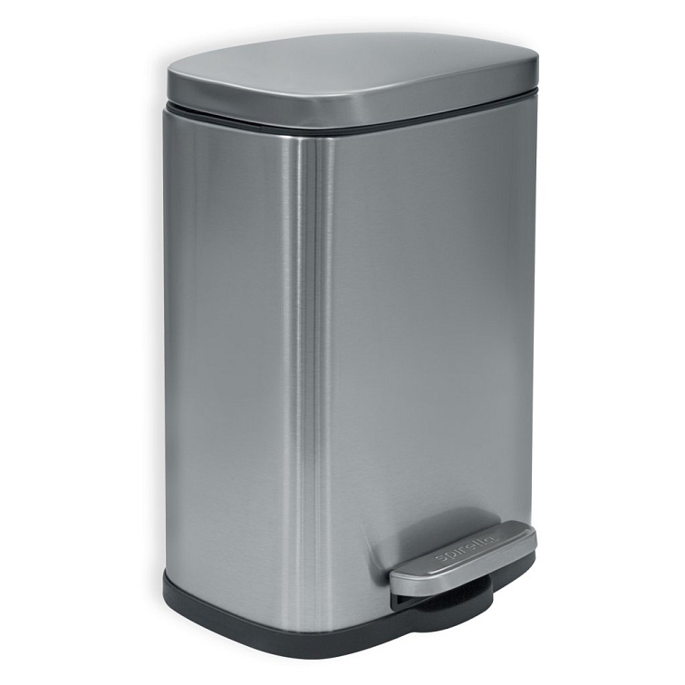 Spirella pedálový odpadkový koš AKIRA, kartáčovaná ocel, 5 L