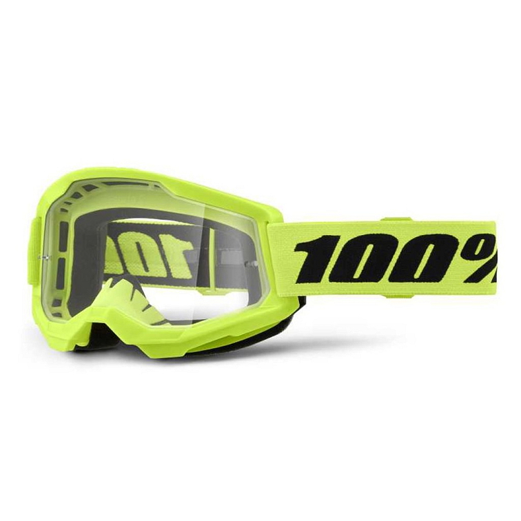 MX Brýle 100% STRATA 2 - Neon Yellow - Clear Lens