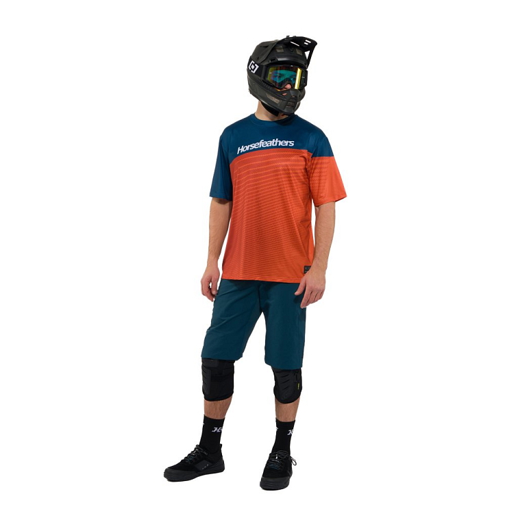 Horsefeathers Quantum pánský dres Petrol/Burnt Orange