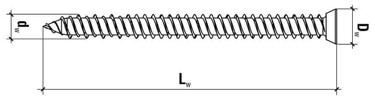 7,5x82mm - 100ks - Turboskrutky kalené - zapustená hlava, WHO