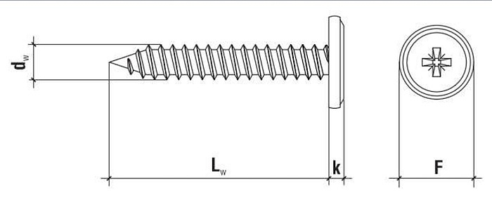 PH 4,2x16mm - 1000 ks - Samovrtné skrutky s plochou hlavou - univerzálne,Click,WPC
