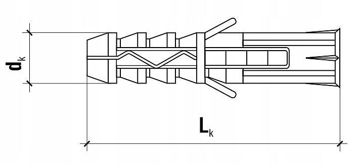 12x80mm - 1 Kartón (4x100 ks) - Univerzálne hmoždinky - nylonové, KNX
