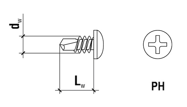 TEX 3,5x9,5mm - 1000ks - Skrutky / Vruty ČIERNE Fosfátované samorezné kov
