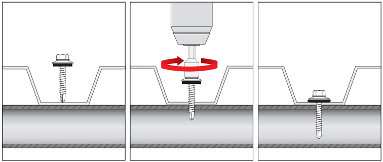 RAL 9006 4,8x55mm - 1 Kartón (12x200ks) - Skrutky farmárske strešné farba: Biely hliník, WFD
