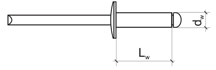 4,8x12mm - 500 ks - Trhacie nity AL ST, NASS