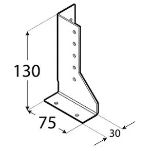 24ks - 30x130x75mm L+P hr. 2,0mm - Trámová papuča regulovateľná - vonkajšia