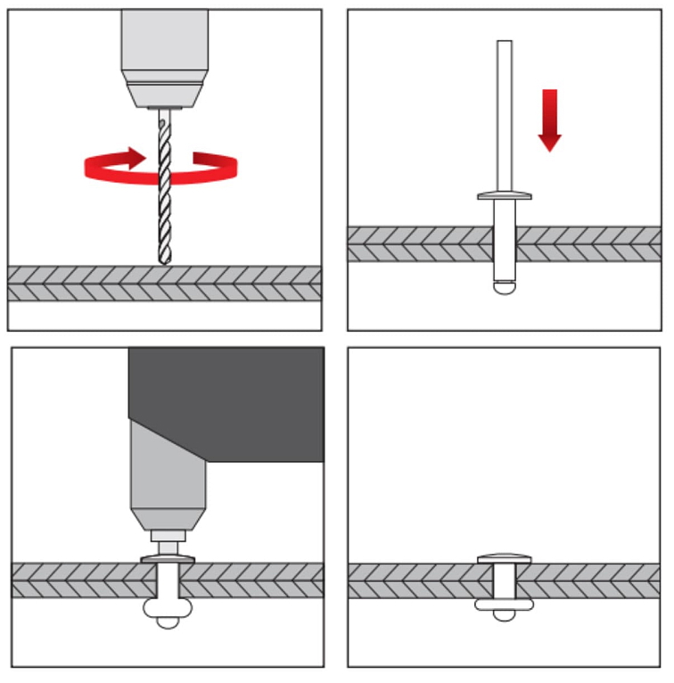 4,8x12mm - 500 ks - Trhacie nity AL ST, NASS