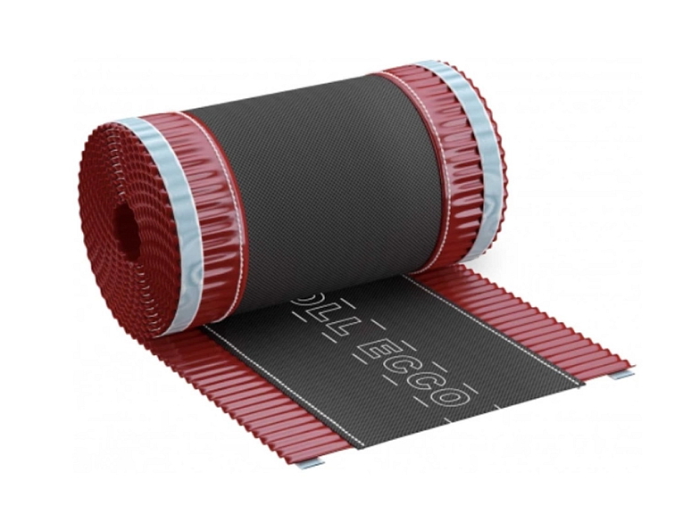 24cm x 5m - Hliníkový hrebeňový pás - Višňová RAL 3011 - ROLL ECCO