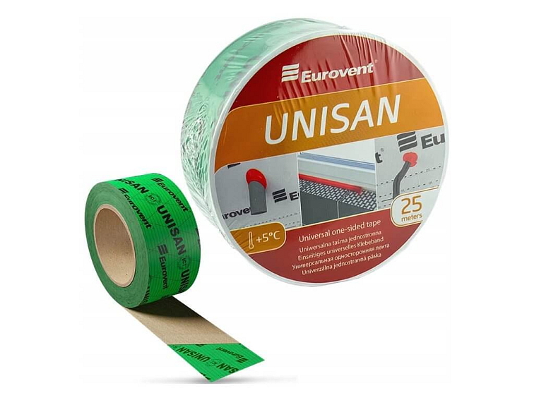 60mm x 25m - 1 Kartón (10ks) - Univerzálna páska - Jednostranná UNISAN