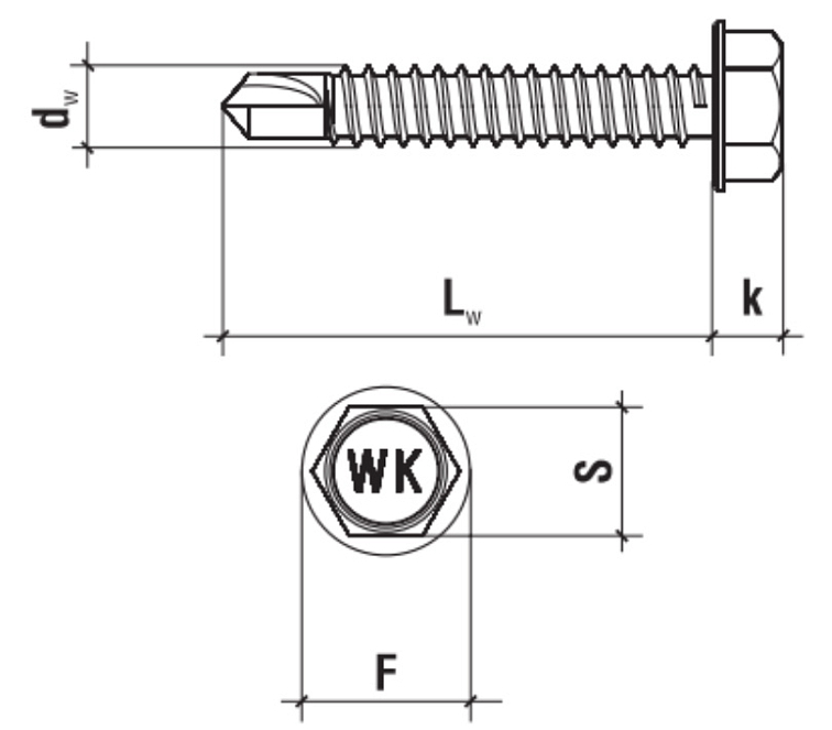 SW 4,8x19mm - 500 ks - Samovrtné skrutky pre kotvenie plechu do ocele, WS