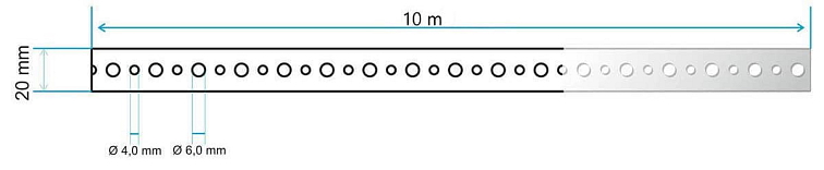20x0,8mm - 10m - Montážny pás