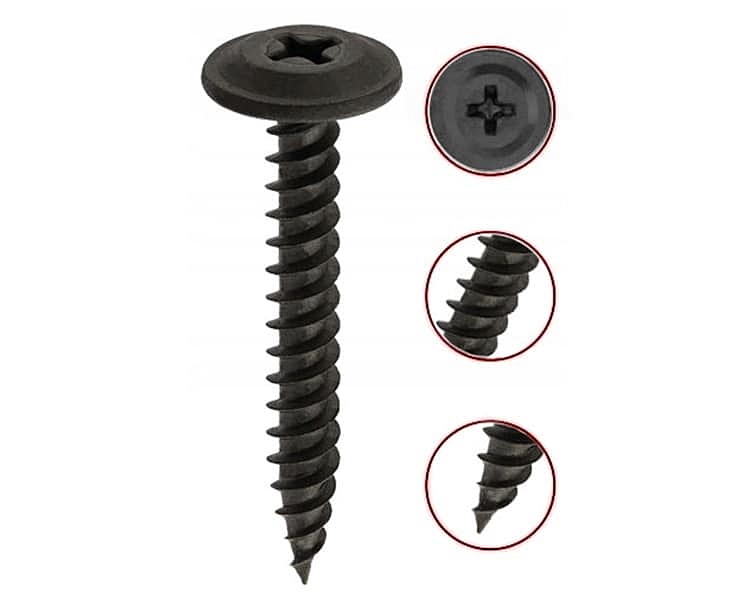 PH 4,2x32mm - 500 ks - Samovrtné skrutky fosfátované s plochou hlavou - do kovu, WPF