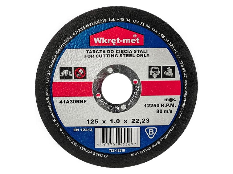 125x1,0mm - 10ks - Rezný kotúč na oceľ