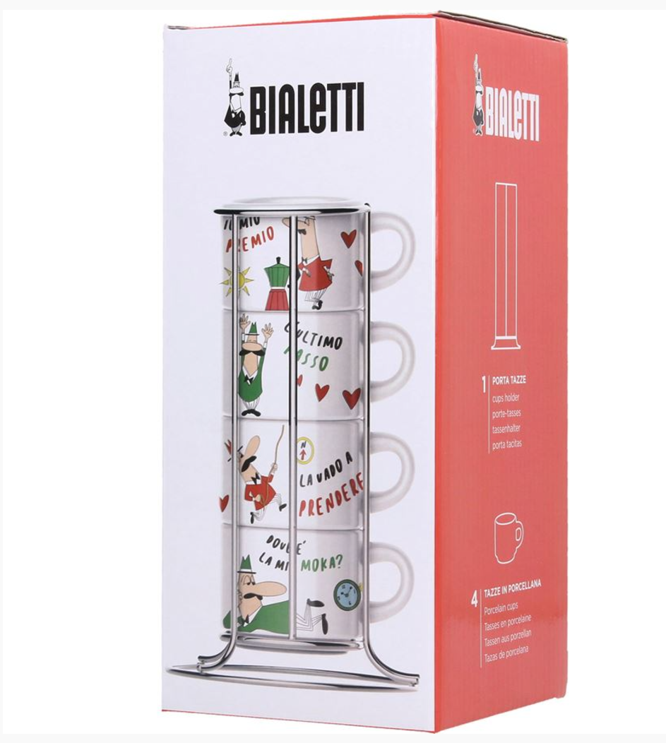 Bialetti set 6 šálků espresso s motivy
