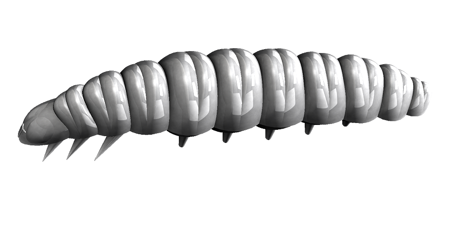 Libra Lures-Larva 001 White