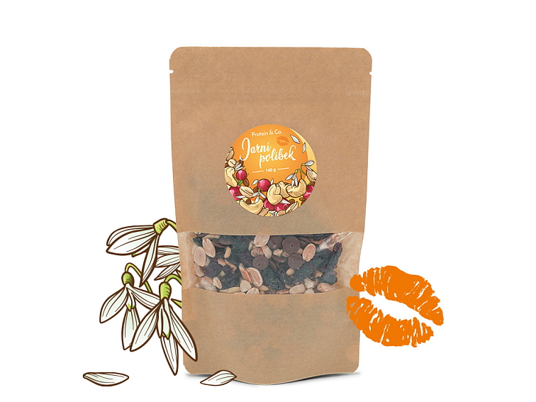 Jarní polibek - směs ořechů, ovoce a čokolády 140 g