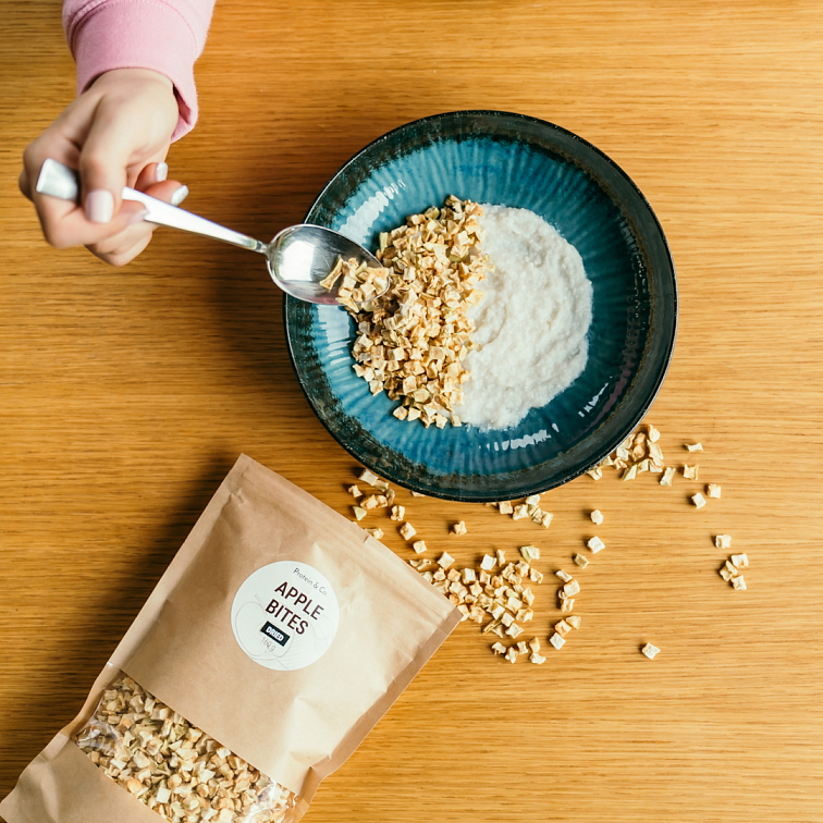 Sušené jablečné kostičky – nesířené