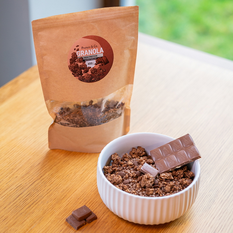 Granola high protein – mléčná čokoláda 400 g