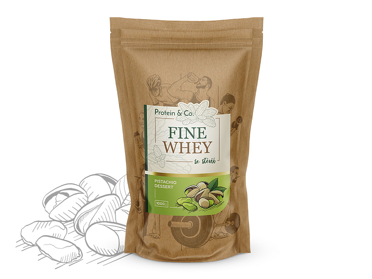 FINE WHEY – přírodní protein slazený stévií 1 + 1 kg za zvýhodněnou cenu