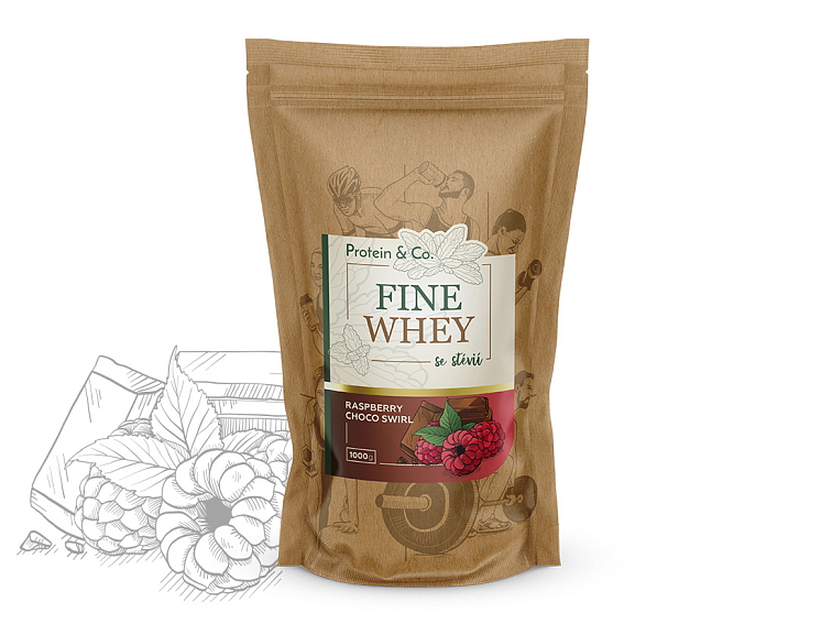 FINE WHEY – přírodní protein slazený stévií 1 + 1 kg za zvýhodněnou cenu