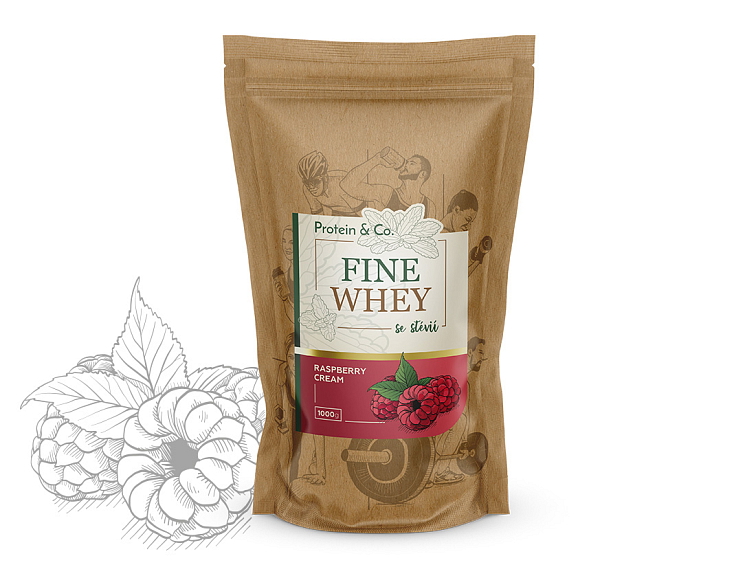 FINE WHEY – přírodní protein slazený stévií 1 + 1 kg za zvýhodněnou cenu