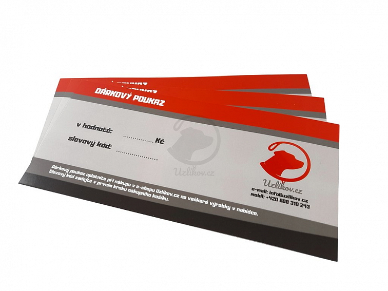 Dárkový poukaz tištěný