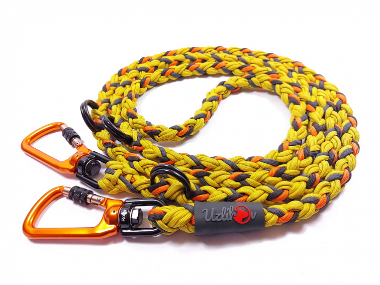 Vodítko paracord 220 cm přepínací HARVEY COLOR žluté