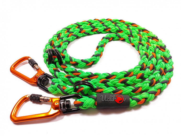 Vodítko paracord 220 cm přepínací HARVEY NEON COLOR zelené
