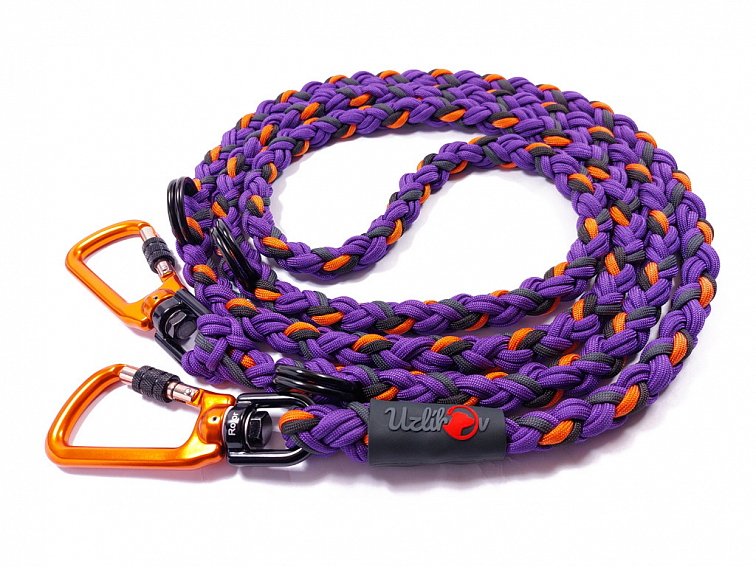 Vodítko paracord 220 cm přepínací HARVEY COLOR fialové
