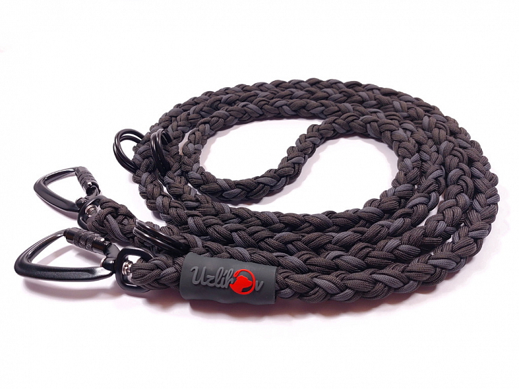 Vodítko paracord 220 cm přepínací TWIST BLACK černé