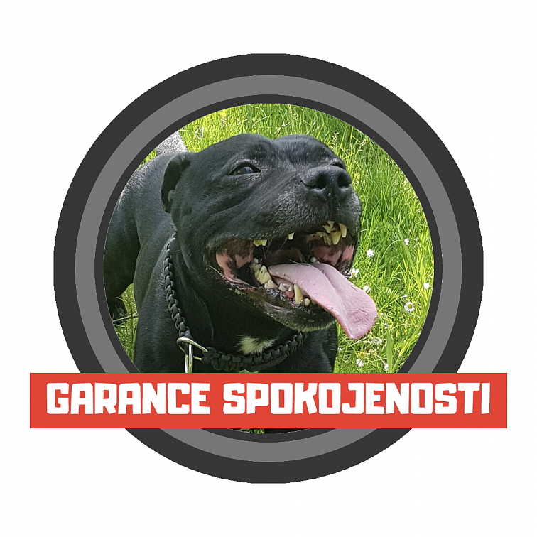 Stahovací obojek paracord KLASIK BROWN žlutý
