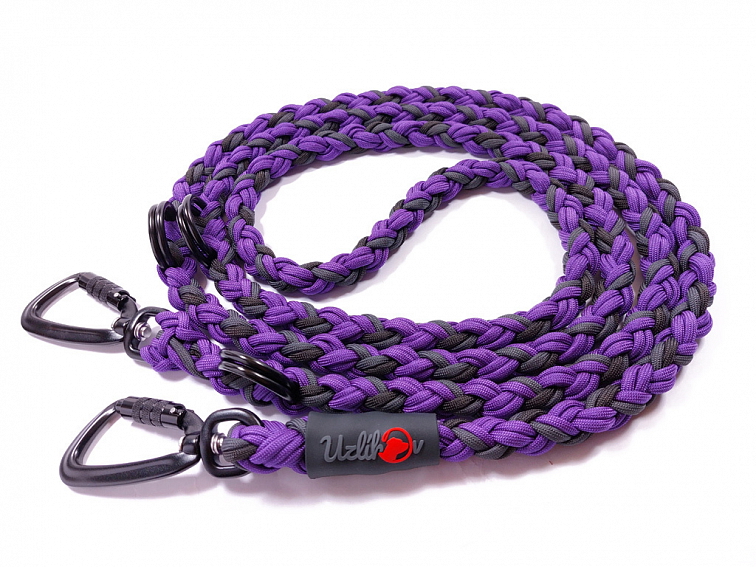 Vodítko paracord 220 cm přepínací TWIST COLOR fialové