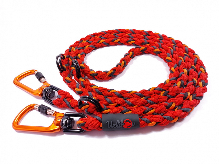 Vodítko paracord 220 cm přepínací HARVEY COLOR červené