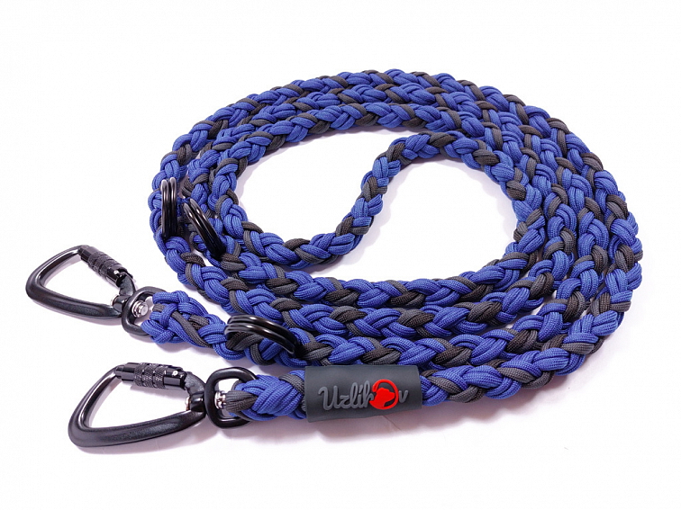 Vodítko paracord 220 cm přepínací TWIST COLOR modré