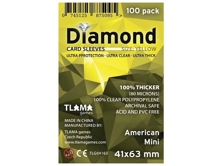Obaly na karty Diamond Yellow: American Mini (41x63 mm)