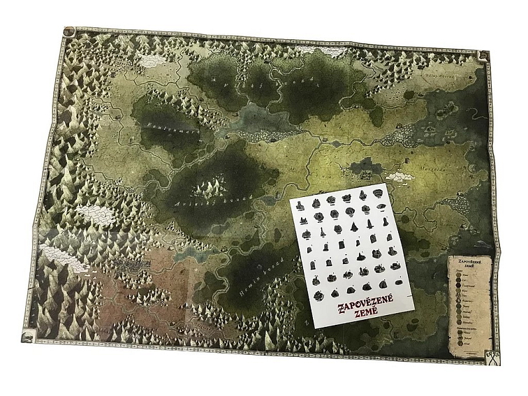 Zapovězené země: mapa a samolepky