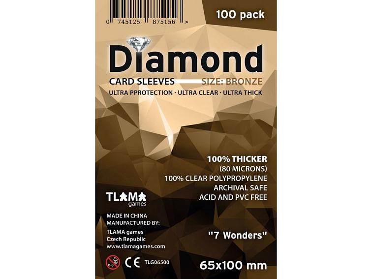 Obaly na karty Diamond Bronze: "7 Wonders" (65x100 mm)