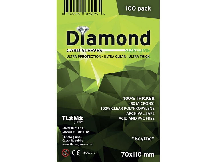 Obaly na karty Diamond Lime: "Scythe" (70x110 mm)